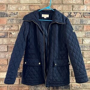 Michael Kors Navy Blue Jacket with Gold Details